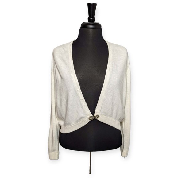 Vintage Off White Cardigan Size Medium - Picture 1 of 14